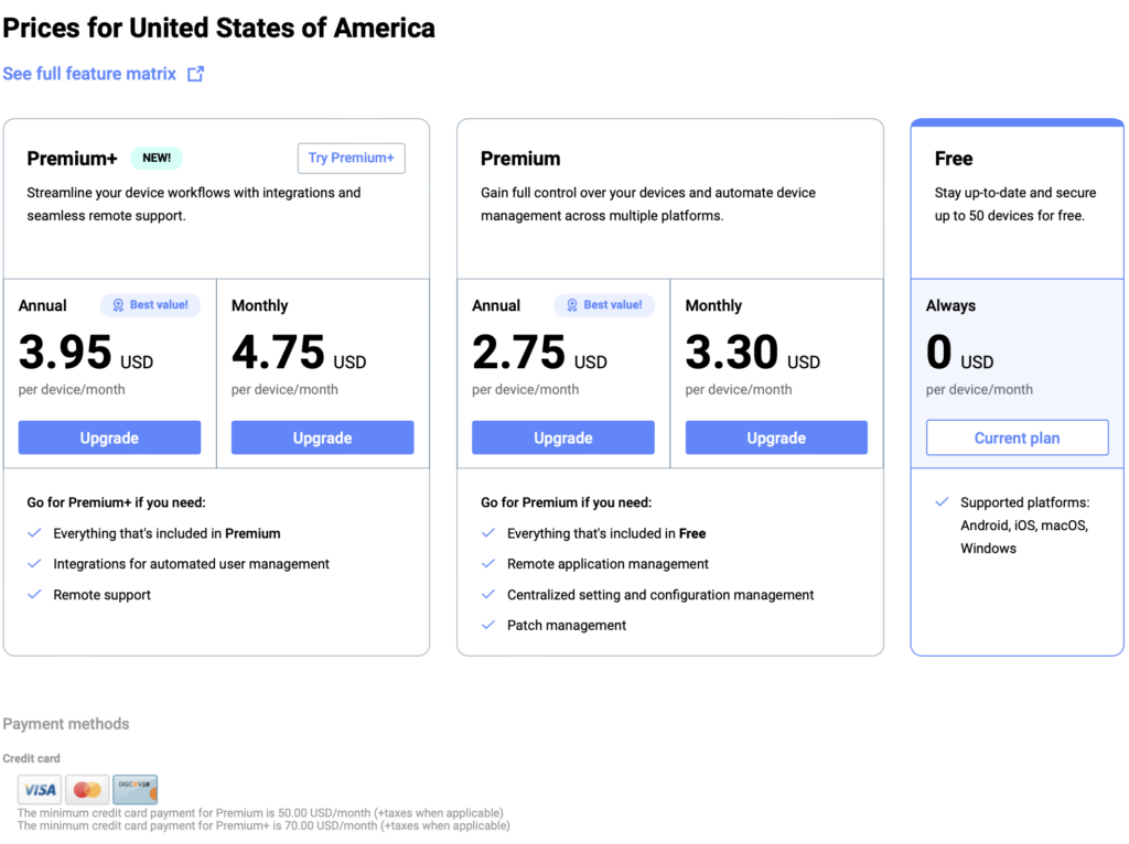 Miradore - miradore subscription upgrade