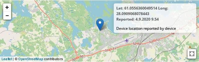 Device page location map
