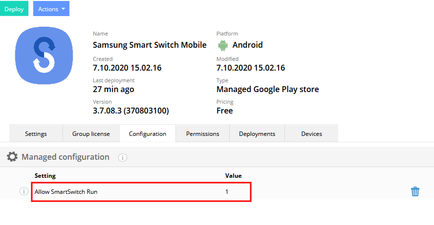 Allow Samsung Smart Switch run