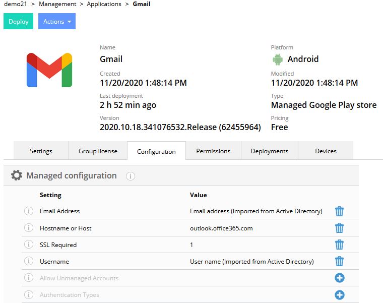 How to configure Exchange for Gmail on Android.