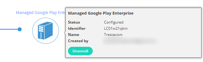 Managed Google Play Enterprise in the Infrastructure diagram view.