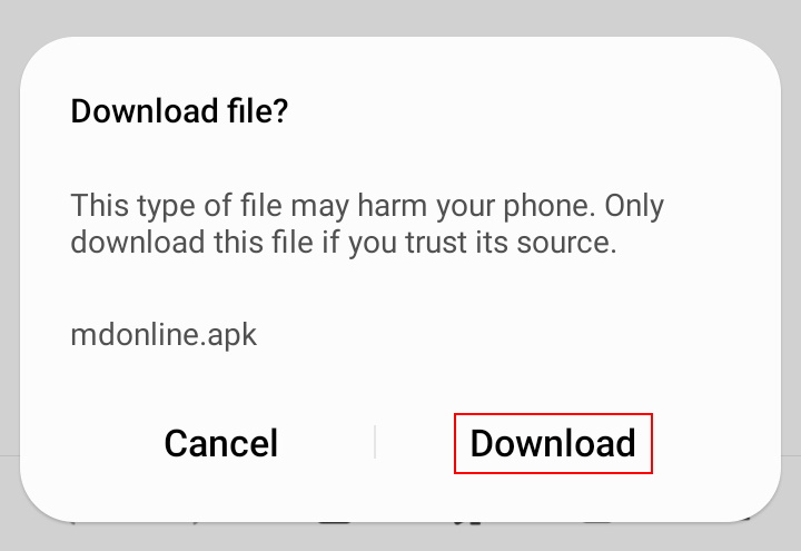 Select Download to download Miradore client.