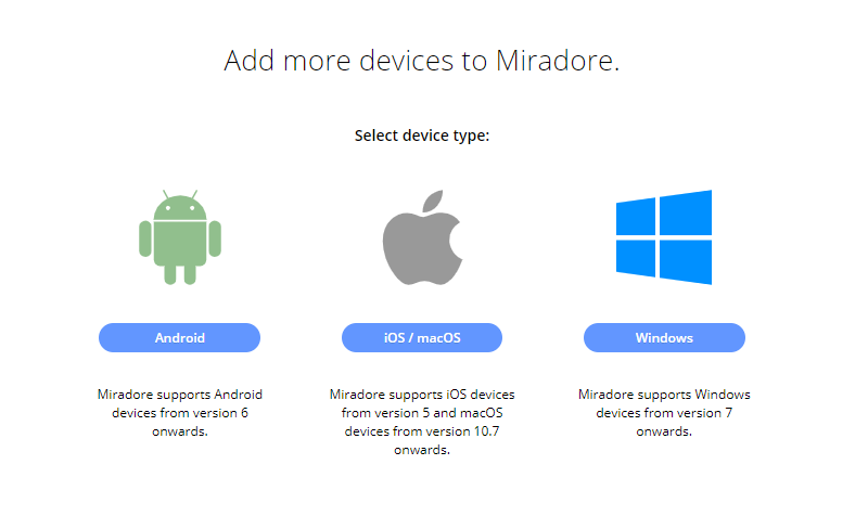 Devices available in Miradore