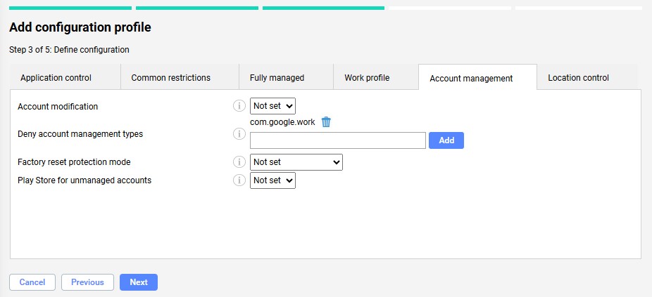 Preventing the removal of managed Google Play account | Miradore