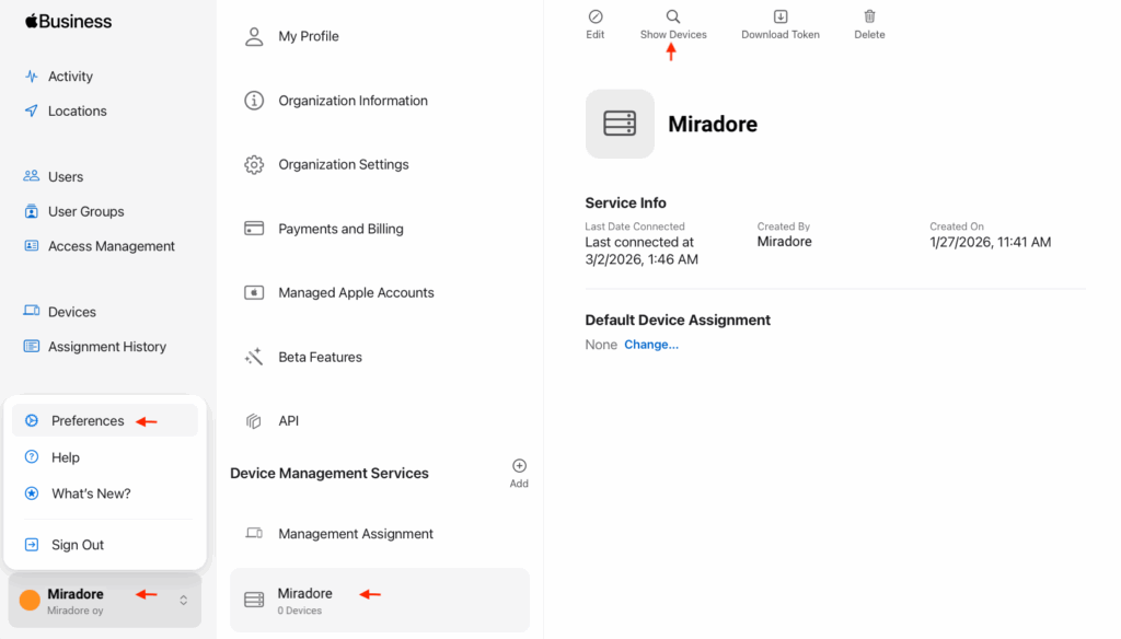 Miradore - abm show devices 3