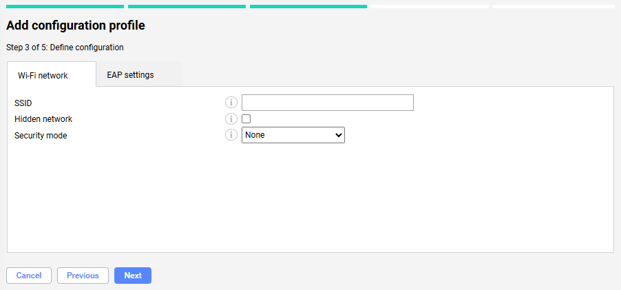 Miradore - android wifi config profile
