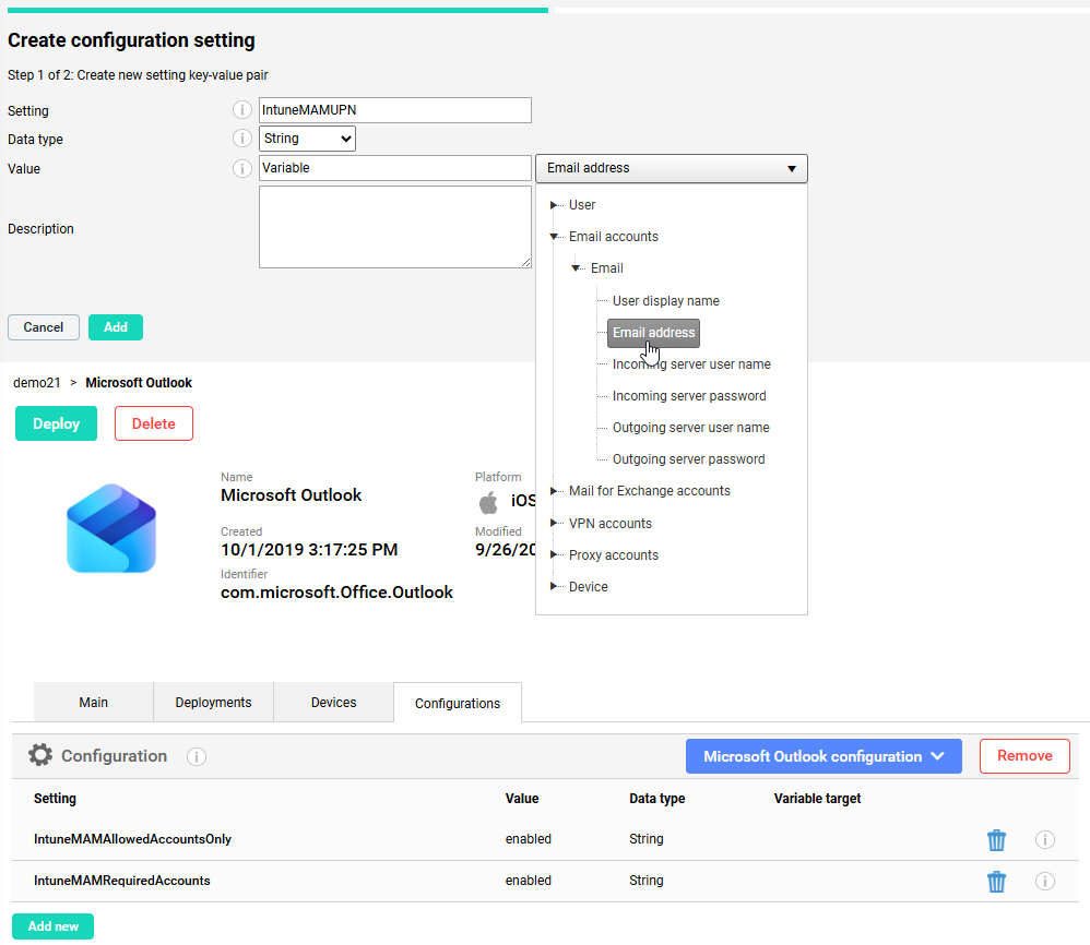 Ios Outlook Config Configuring Exchange for Outlook on iOS | Miradore