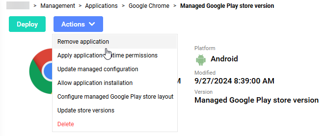Miradore - miradore remove managed app